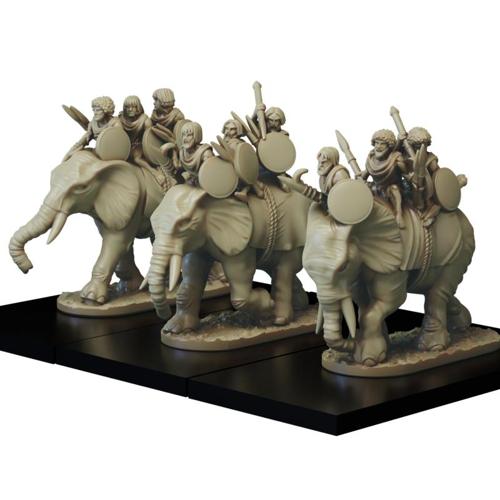 Elephants light on base